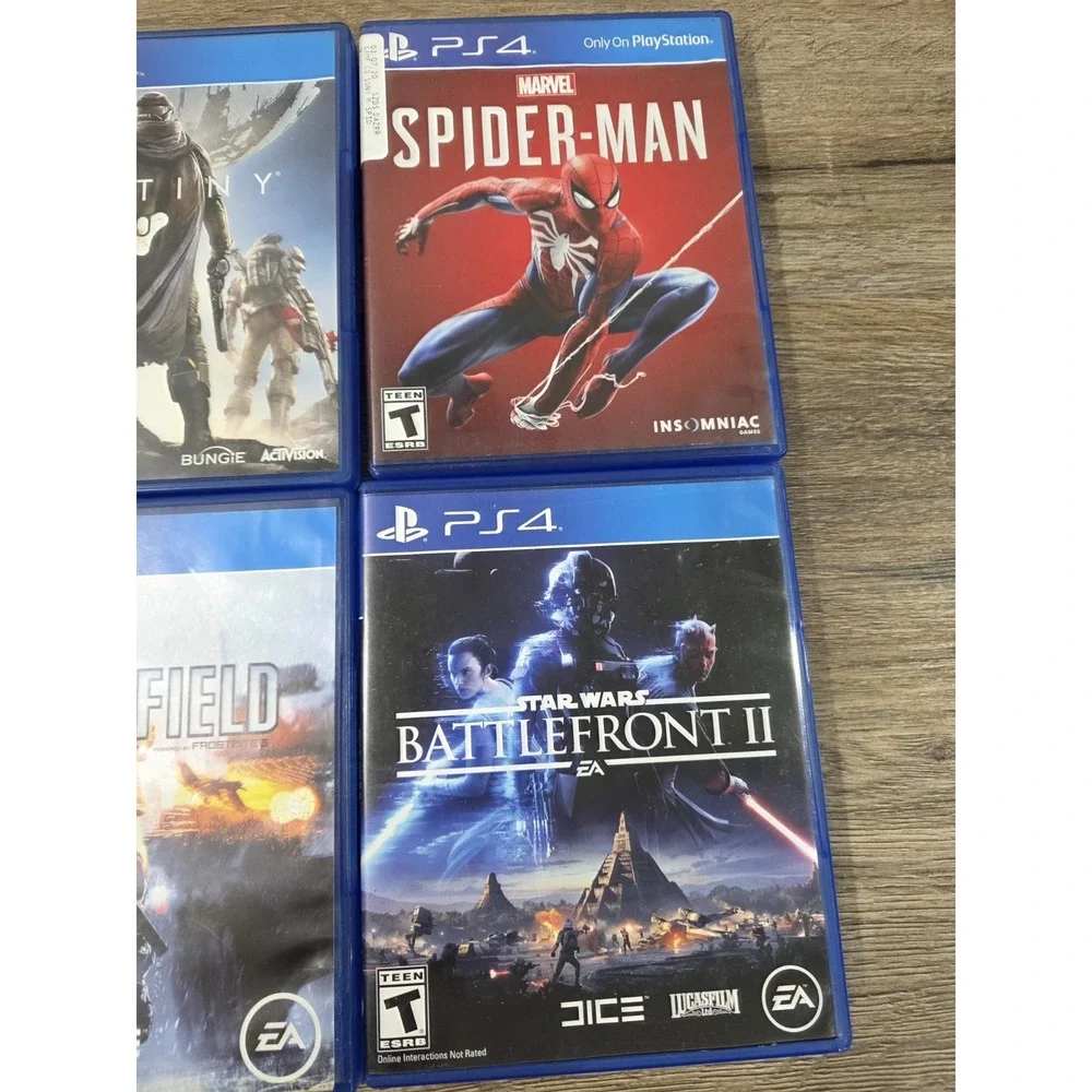 PS4 Game Bundle Battlefield 1, 4, The Evil Within, Star Wars, Destiny, Spiderman